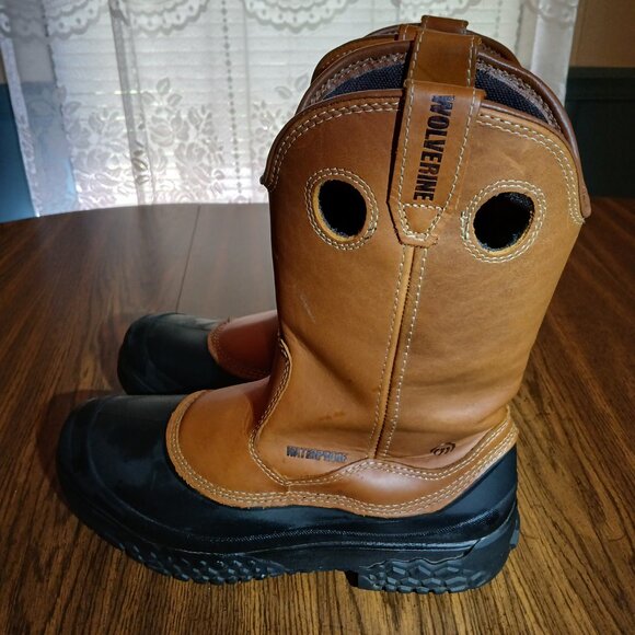 Mens 9.5M Wolverine Pull On Waterproof Composite Steel Toe Work Boots W05699 - Picture 8 of 11